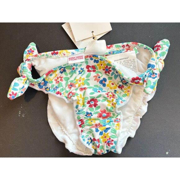 ZARA Floral Swim Diaper Cover Girl Size 12-24 months New with tag UPF 50+ - Picture 1 of 8